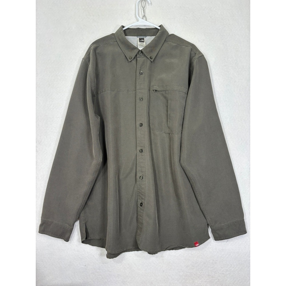 The‎ North Face Button Up Shirt Mens XL Modal Blend Gray Utility Hiking